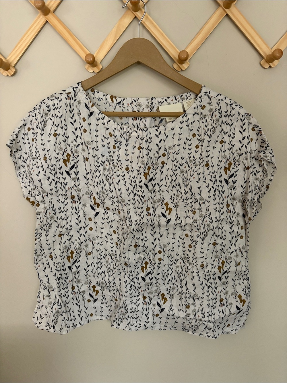 Cynthia Rowley floral cap-Sleeve Floral Print Blouse